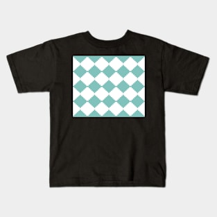 Abstract geometric pattern - blue and white. Kids T-Shirt